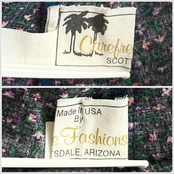 Vintage 70s Reversible Blue Peasant Skirt Midi Lace // Plus Size XXL 1X - Picture 5 of 6